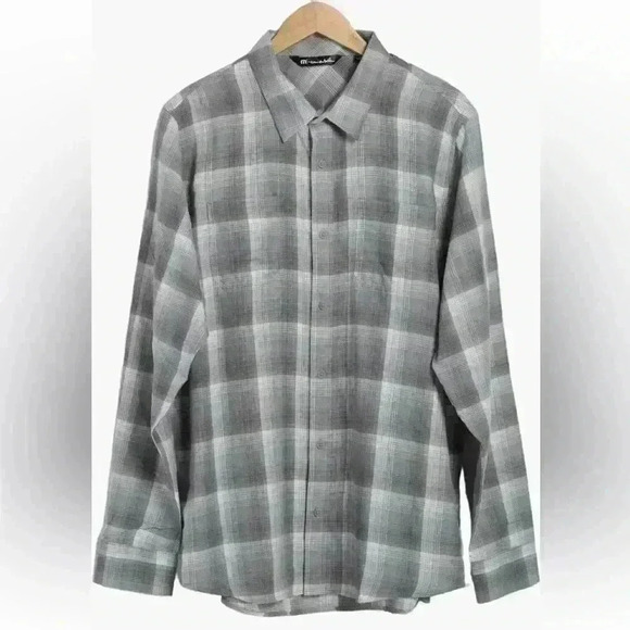 Travis Mathew Inland Long Sleeve Shirt in Heather Sleet Size Small NWT - Picture 1 of 5